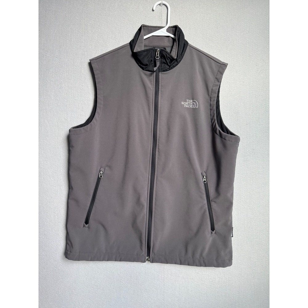 The North Face Vest Mens L Grey Apex Bionic Softshell Windproof Fleece Lined